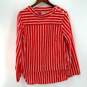 J. Crew Red Stripe Top, size 8